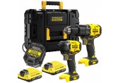 Stanley SFMCK461D2T-QW FatMax V20 Akku-Kombi-Werkzeugsatz (18V/2x2,0Ah), Tstak