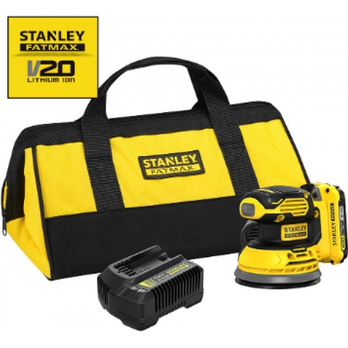 Stanley SFMCW220D1S FatMax V20 Akku-Exzenterschleifer 125mm (18V/1x2,0Ah), Softbag