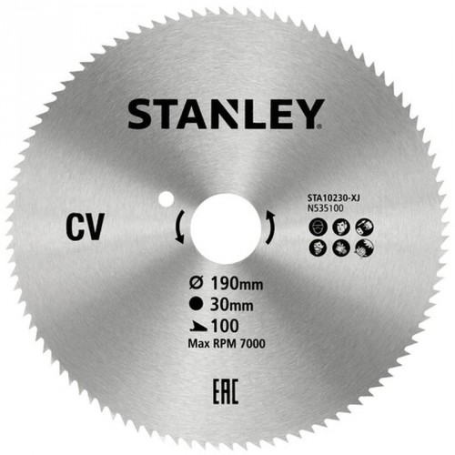 Stanley STA10230-XJ Kreissägeblatt 190x30mm, 100 Zähne Stanley STA10230-XJ Kreissägeblatt 190x30mm, 100 Zähne