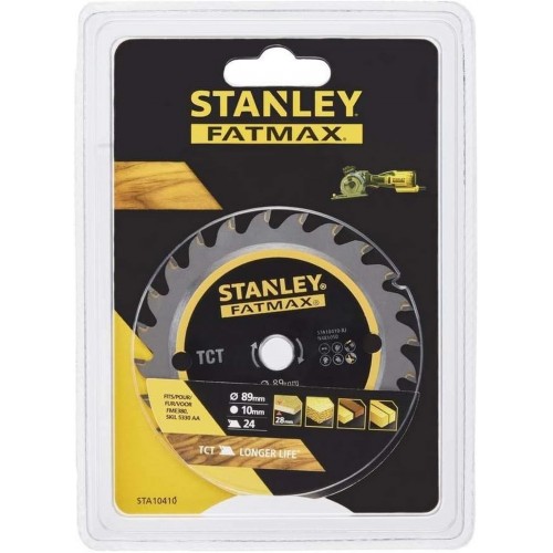 Stanley STA10410-XJ Sägeblatt für Holz TCT 89 x 10 mm, 24 Zähne