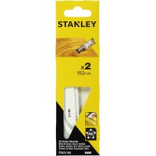 Stanley STA21192-XJ HAS-Sägeblätter für Holz, Holz mit Nägeln, Kunststoff, 152mm, 2 Stück