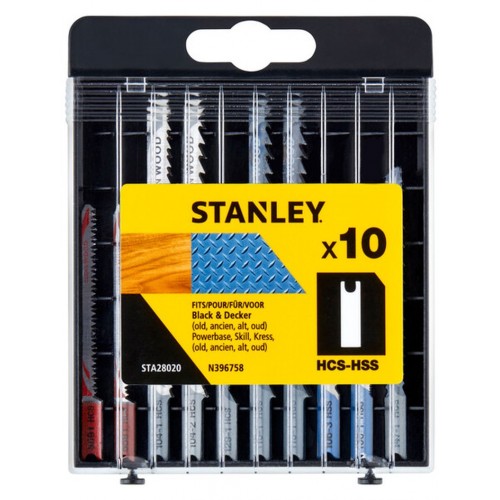Stanley STA28020-XJ 10-teiliger Set HCS-HSS-Sägeblätter für Holz und Metall, Typ U Stanley STA28020-XJ 10-teiliger Set HCS-HSS-Sägeblätter für Holz und Metall, Typ U