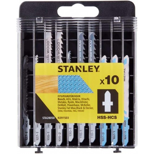 Stanley STA28050-XJ 10-teiliger Set HCS-HSS-Sägeblätter für Holz und Metall, Typ T Stanley STA28050-XJ 10-teiliger Set HCS-HSS-Sägeblätter für Holz und Metall, Typ T