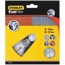 Stanley STA38107-XJ Diamanttrennscheibe segmentiert für Beton/Ziegelstein 125 x 22,2 mm