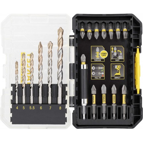 Stanley STA88552-XJ FatMax 19-tlg. Steinbohrer- und Torsion-Bit-Set