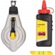 Stanley STHT47612-0 Schlagschnur Aluminium 6:1, 30m mit roter Kreide und Schnurwasserwaage