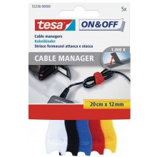 TESA On & Off Cable Manager- klein, 12 mm x 200 mm 55236