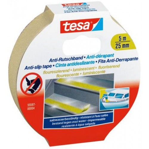 TESA Anti-Rutschband fluoreszierend 5m x 25mm 55587 TESA Anti-Rutschband fluoreszierend 5m x 25mm 55587
