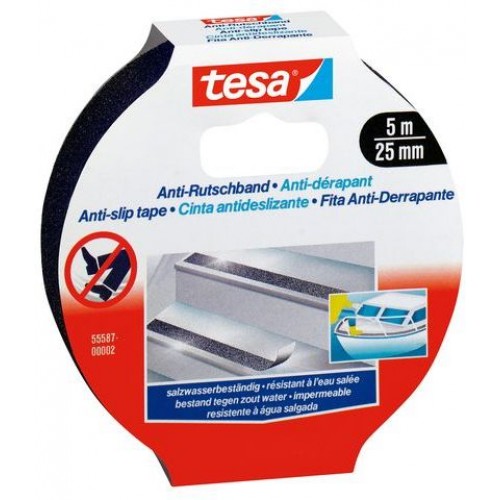 TESA Anti-Rutschband schwarz 5m x 25mm 55587