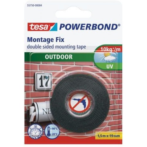 TESA Powerbond® OUTDOOR 1,5m x 19mm weiß 55750 TESA Powerbond® OUTDOOR 1,5m x 19mm weiß 55750