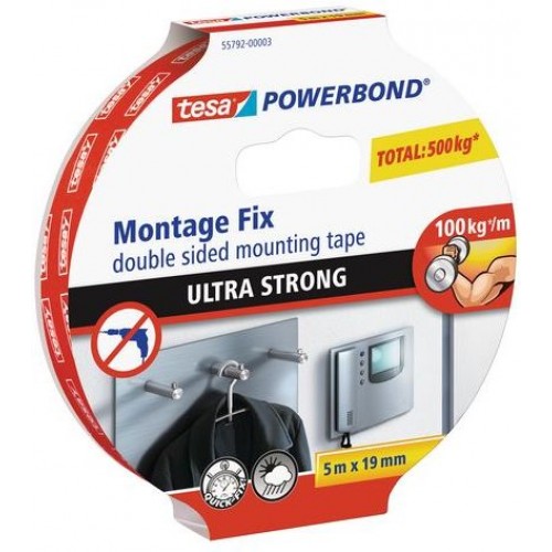 TESA Powerbond® ULTRA STRONG Montageband 5m x 19mm 55792
