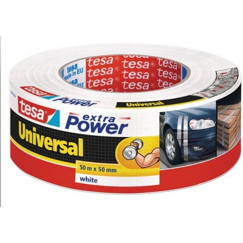 TESA extra Power® Universal Gewebeband Folienband weiß 50m x 50mm 56389