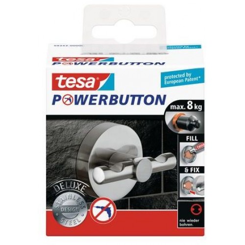 TESA Powerbutton Deluxe Haken Rund matt 59343