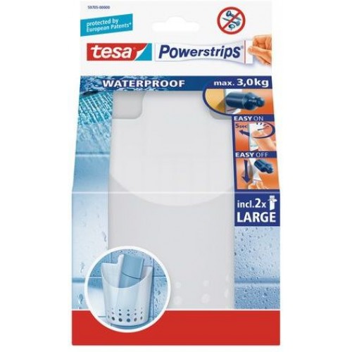 TESA Powerstrips® Waterproof Korb Weiß 59705