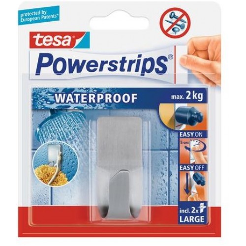 TESA Powerstrips® Waterproof Haken Zoom Metall 59707