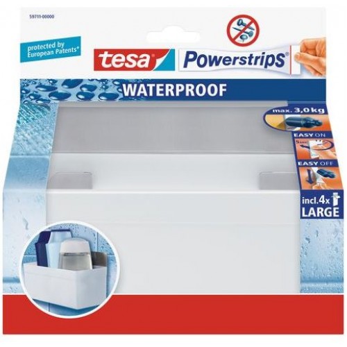 TESA Powerstrips® Waterproof Regal Zoom, Metall 59711
