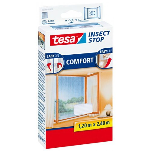TESA Insect Stop Fliegengitter COMFORT für bodentiefe Fenster, weiß 55918-20