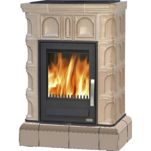 ABX BRITANIA K, Kachelofen mit kombi Einsatz, ahorn