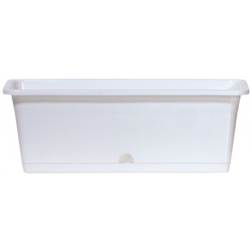 Prosperplast Camelia Blumenkasten mit Untersetzer 40,2x17x14,3cm weiß DCM400-S449 Prosperplast Camelia Blumenkasten mit Untersetzer 40,2x17x14,3cm weiß DCM400-S449