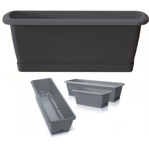 Prosperplast RESPANA EASYCARE Balkonkasten 59,3x19x14cm, Anthrazit ISE600S-S433