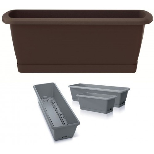 Prosperplast RESPANA EASYCARE Balkonkasten 39,7x19x14cm, Braun ISE400S-R222 Prosperplast RESPANA EASYCARE Balkonkasten 39,7x19x14cm, Braun ISE400S-R222