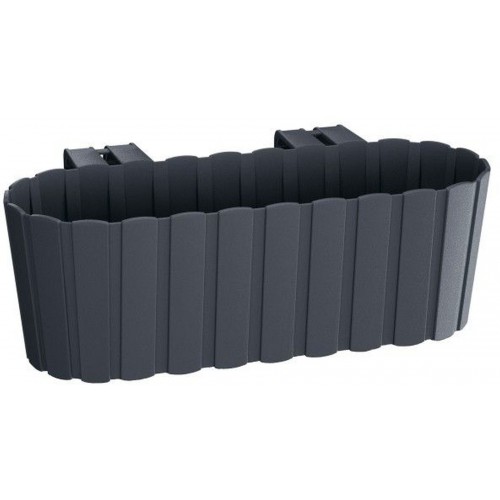 PROSPERPLAST BOARDEE HOOK Reling Blumenkasten 38,3x21,2x13 cm, anthrazit DDECZ400-S433
