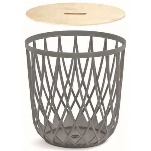 UNIQUBO Korb, Kunststoff multifunktional Beistelltisch 35l, Steingrau IKUB35T-405U UNIQUBO Korb, Kunststoff multifunktional Beistelltisch 35l, Steingrau IKUB35T-405U
