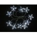 Weihnachtskette, 1m, 10x LED-Sternen, 2xAA, weißes Licht, transpar.kabel 1V51-W VS1V52W