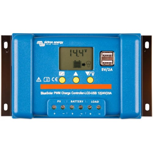 Victron Energy BlueSolar PWM-LCD&USB Lederegler (12/24V-20A) SCC010020050 Victron Energy BlueSolar PWM-LCD&USB Lederegler (12/24V-20A) SCC010020050