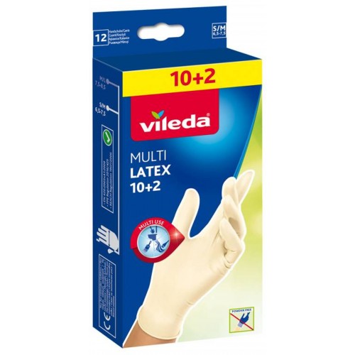 VILEDA Handschuhe MultiLatex 10+2 "S/M" 145964