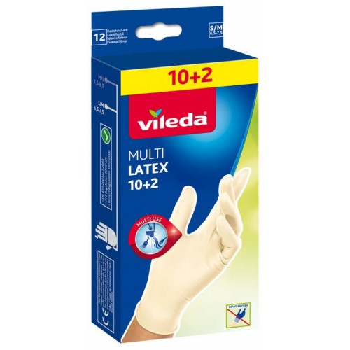 VILEDA Handschuhe MultiLatex 10+2 "S/M" 145964 VILEDA Handschuhe MultiLatex 10+2 "S/M" 145964