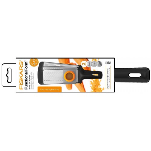 Fiskars Set feine, grobe Reibe und Gemüseschneider 1014414