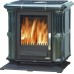ABX BAVARIA L Kachelofen mit Wärmetauscher 4,2kW,Gusseisen Einsatz, grün 4634-7TVZEL