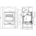 HAAS+SOHN Kaminofen Adria mini II, schwarz - beige Fliese 0431715010000
