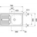 FRANKE ETN 614 NOVA 6/4 "78x43, Spüle aus Edelstahl (mit Stopfen) 101.0363.371