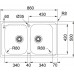 Franke Spark SKX 620, 860x500 mm, Küchenspüle, Edelstahl 101.0469.738