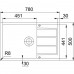 Franke Sirius SID 611-78/45 BB, 780x500 mm, Spüle tectonite, steingrau 114.0504.184