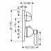 Hansgrohe AXOR CARLTONThermostat Unterputz mit Absperrv. mit Hebelgriff 17700000 chrom