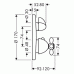 Hansgrohe AXOR CARLTONThermostat Unterputz mit Absperrventil mit Kreuzgriff 17705000 chrom