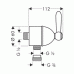 Hansgrohe AXOR CARLTON Fixfit Stop Absperrventil mit Hebelgriff 15 17882000 chrom