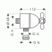 Hansgrohe AXOR CARLTON Fixfit Stop Absperrventil mit Kreuzgriff DN15 17883000 chrom