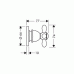 Hansgrohe Absperrventil Unterputz mit Kreuzgriff DN15/DN20 17965090 chrom/gold-optik