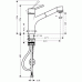 Hansgrohe Talis S Einhebel-Küchenarmatur mit Ausziehbrause edelstahl optik 32841800