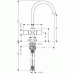 Hansgrohe Axor Uno2 2-Griff-Waschtischarmatur 230, mit Schwenkauslauf 38047000
