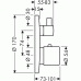 Hansgrohe Axor Uno2 Thermostatbatterie mit Ab-/Umstellventil 38720000