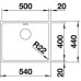 BLANCO ANDANO 500 - U Spüle Edelstahl ohne Ablauffernbedienung 518313