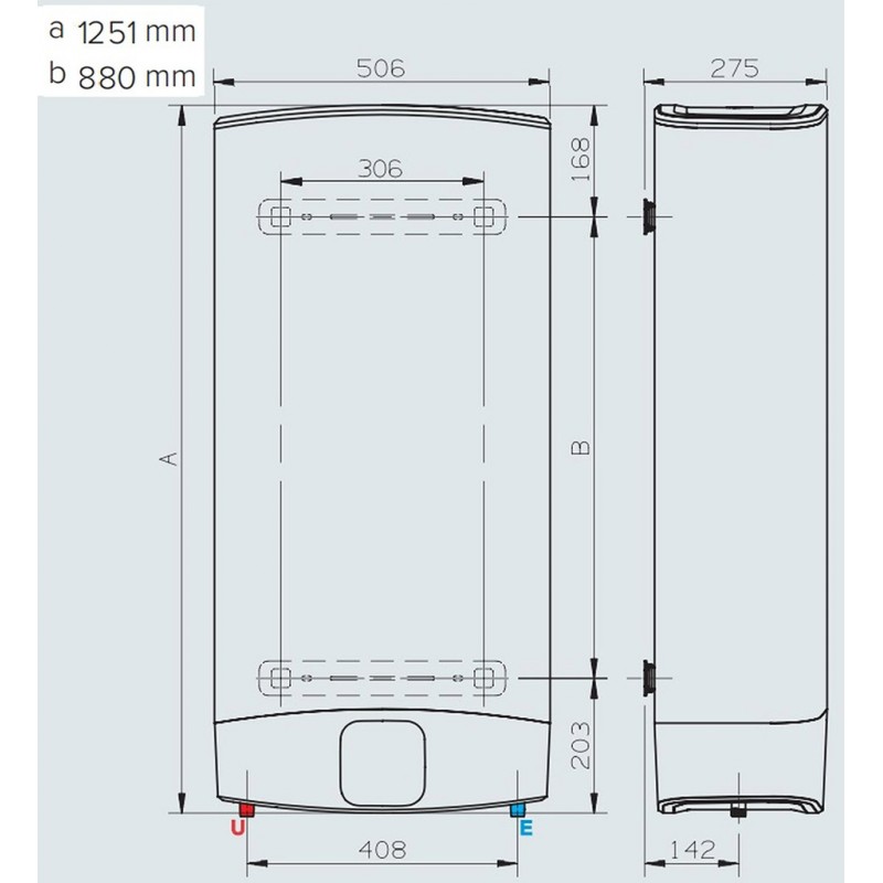 ARISTON VELIS EVO INOX 100 Warmwasserspeicher, 80 Liter, (1,5kW) 3626153