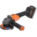 Black & Decker BCG6L8D2S-QW Akku bürstenloser Winkelschleifer (18V/2x2,0Ah), 3x Scheibe