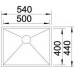 BLANCO Unterbauspüle ZEROX 500-U Edelstahl Steelart | InFino Ablauf | 521589