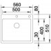 BLANCO Einbauspüle CLARON 500-IF/A Edelstahl Steelart | InFino Ablauf 521633